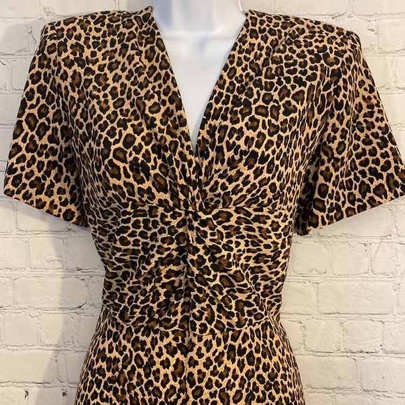 Vintage Dani Michaels animal print front knit maxi dress - Picture 5 of 8